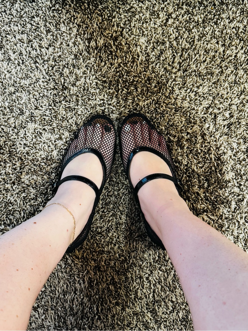 Well Worn Mesh Mary Jane Shoes